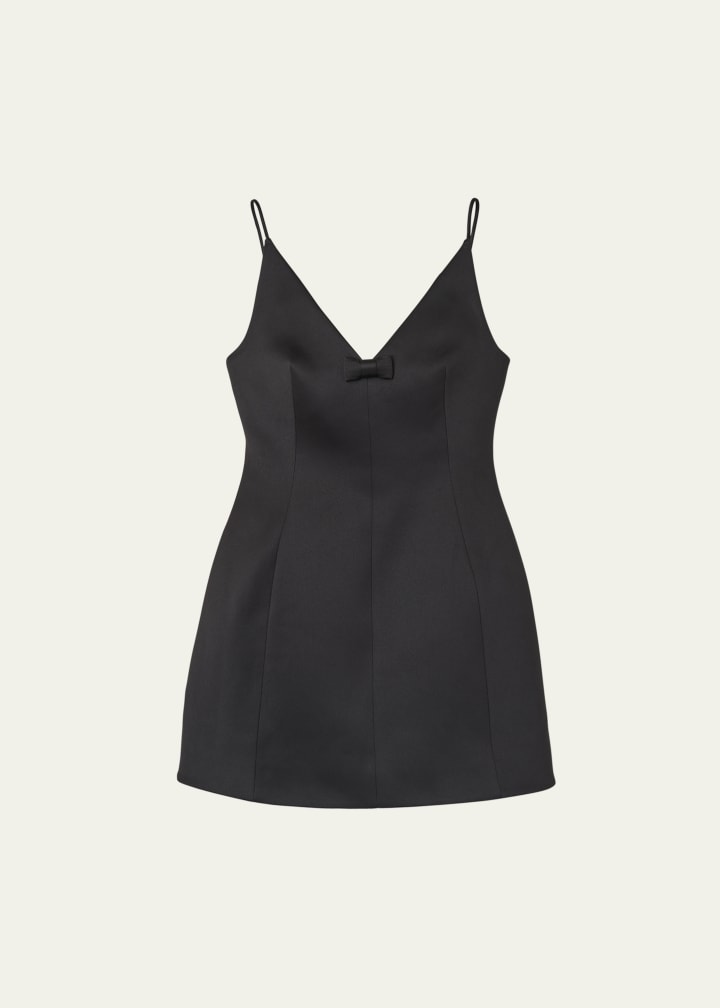 Satin Bow Mini Dress