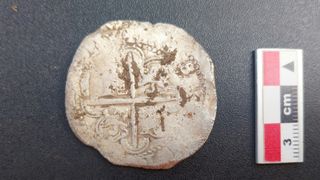 Images from a recent study that unearthed a silver coin