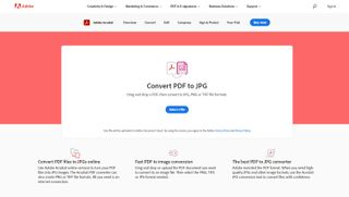 How to convert PDF files into JPG files — Visit Adobe’s conversion site