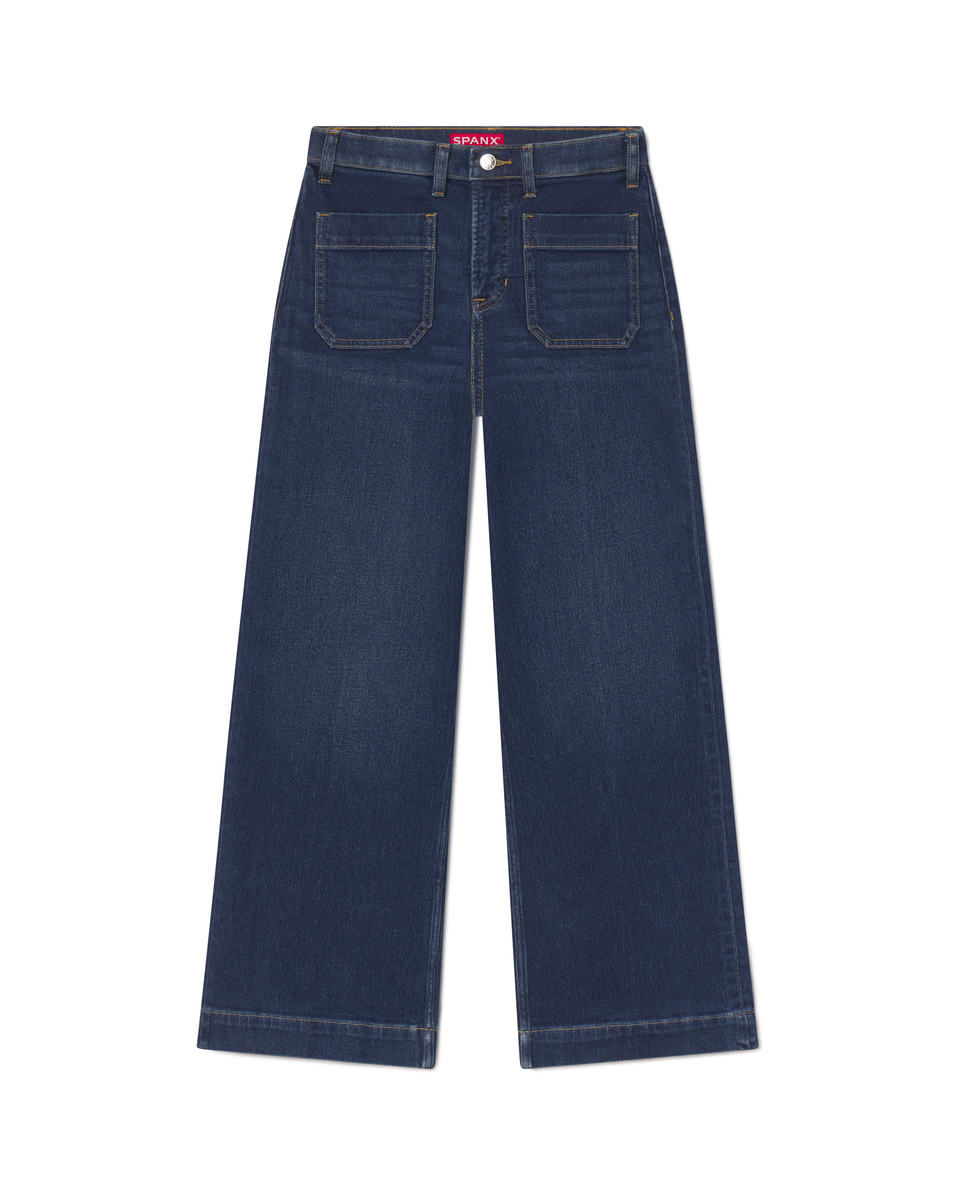 Spanx, Cropped Wide Leg Jeans