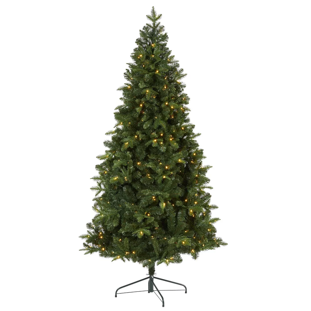 7ft Nearly Natural Pre-Lit Led Grand Teton Spruce Flat Back Artificial Christmas Tree Clear Lights