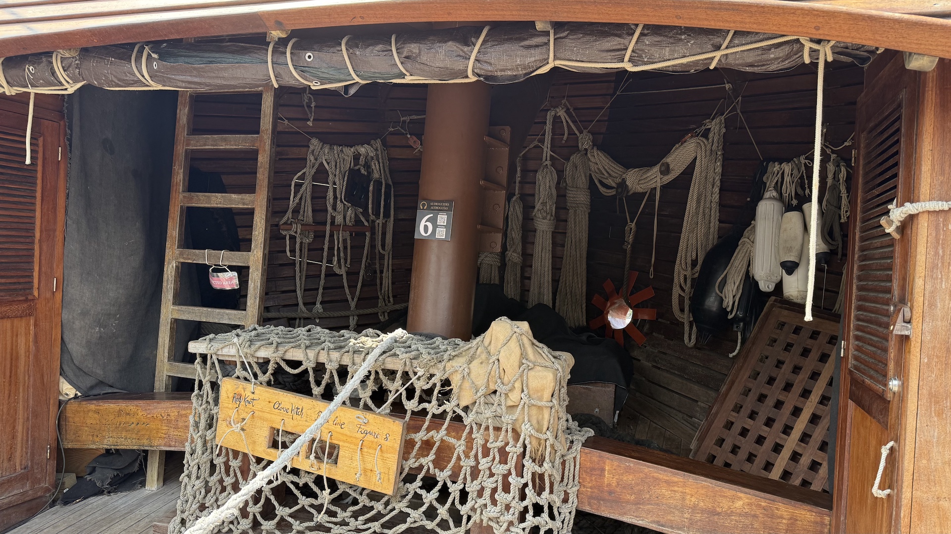 Aboard a replica of the Nao Santa Maria