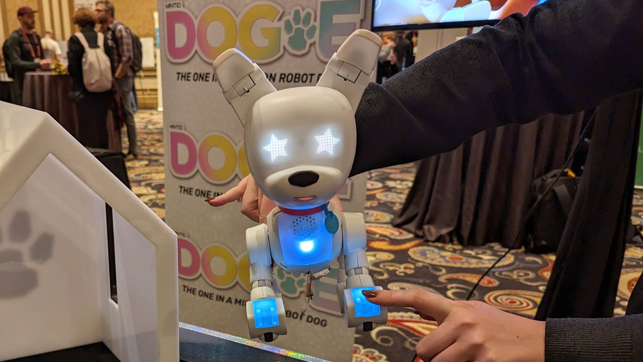 WowWee Dog-E robot dog toy at Showstoppers, CES 2023