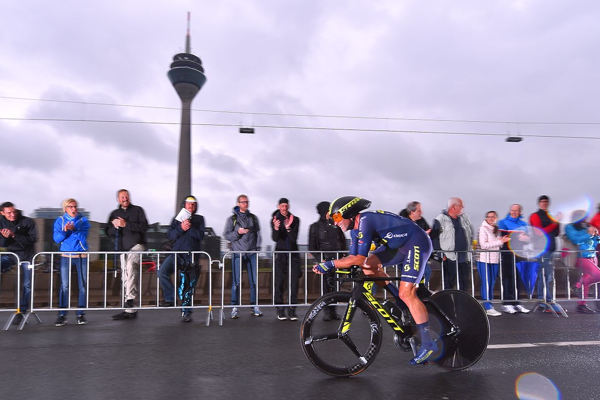 Michael Albasini in the stage 1 time trial at the Tour de France