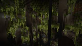 Minecraft Glow Berries inside Lush Cave