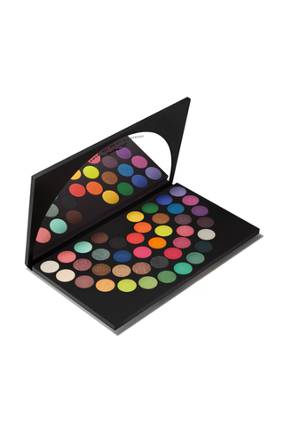 MAC's 2024 pride eyeshadow palette on a white background. 