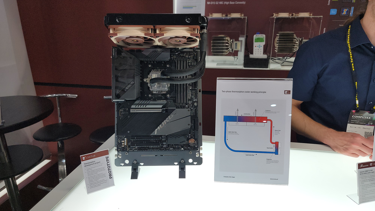 Noctua pumpless AIO liquid cooler prototype