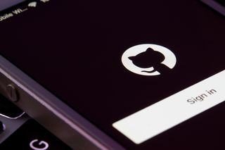 The GitHub sign in screen on a smartphone