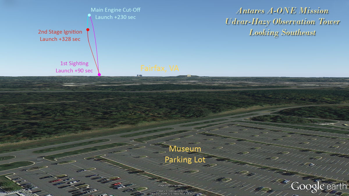 Viewing Antares Rocket Launch From the Udvar-Hazy Center Observation Tower