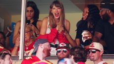 Taylor Swift attends a Kansas City Chiefs game
