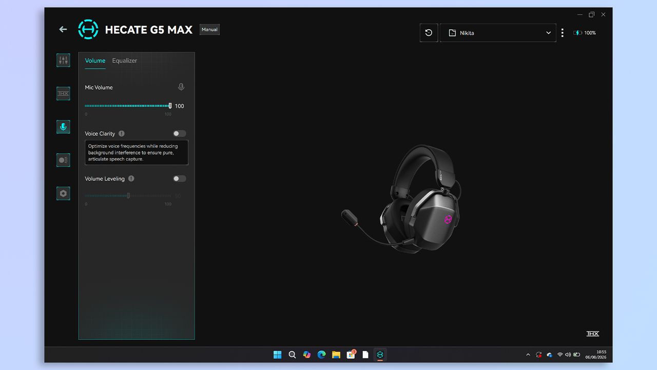 Edifier G5 Max customization app screenshot