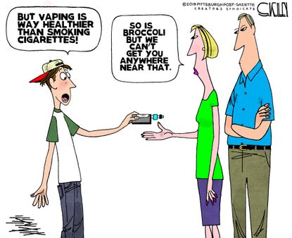 Political Cartoon U.S. Vape Smoking