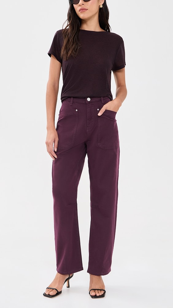 Bilie Easy Barrel Pants - Viola (dl Twill)