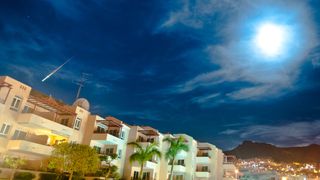 Supermoon and Fireball over Costa Adeje, Tenerife