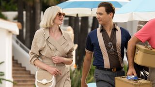 Joan episode 2 Boisie and Joan walk together at the hotel in Spain