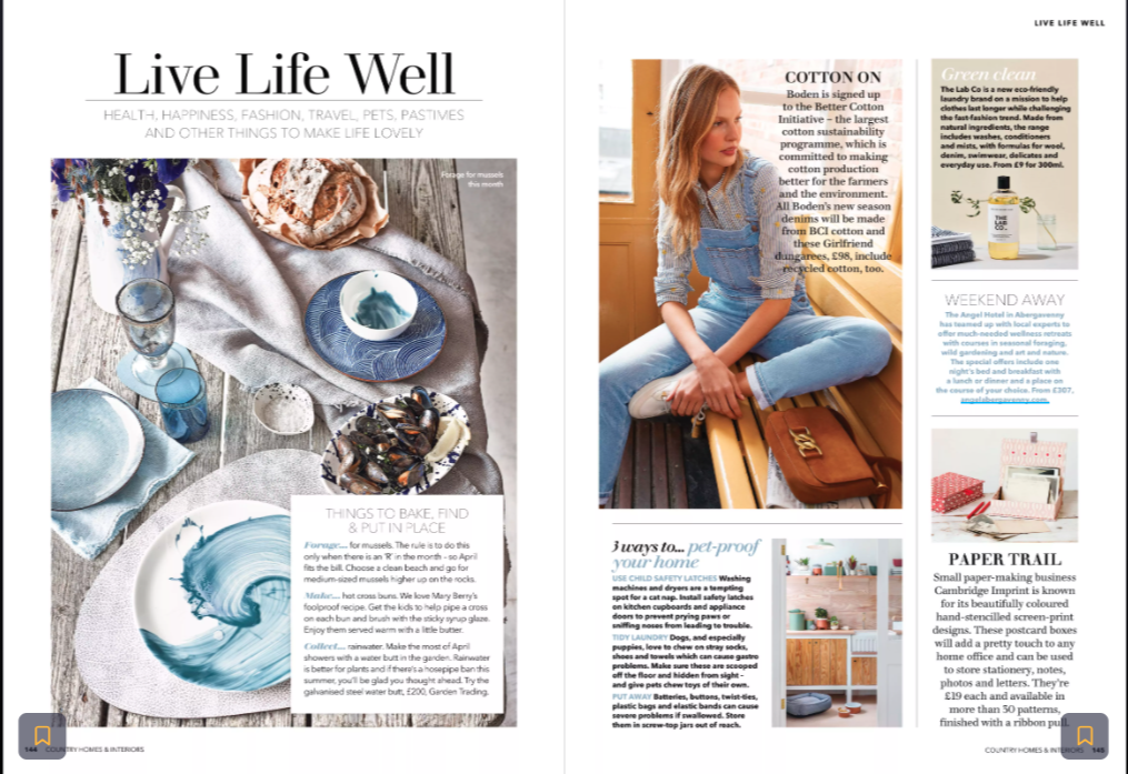 Country Homes &amp; Interiors April 2021 issue pages