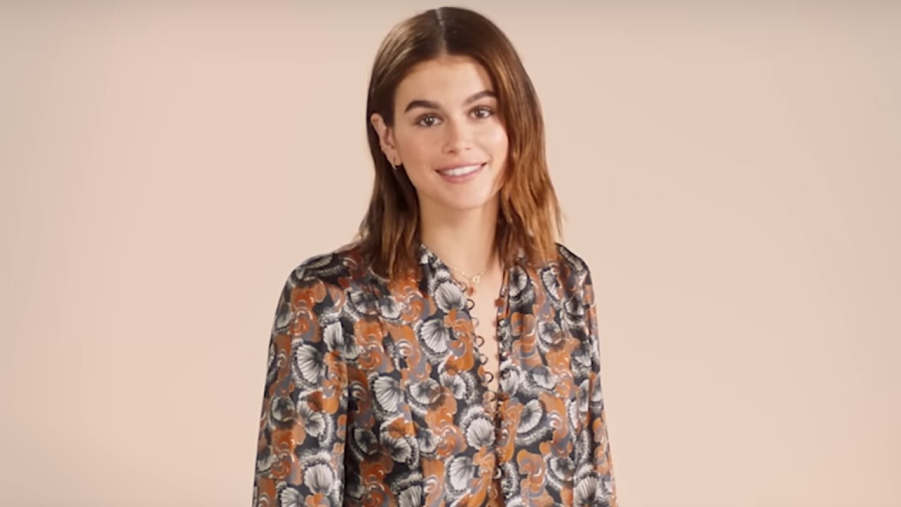 Kaia Gerber during a Vogue interview.