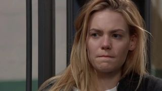 Chloe Lanier as Nelle upset in General Hospital