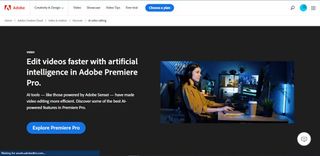 Website screenshot for Adobe Premier Pro