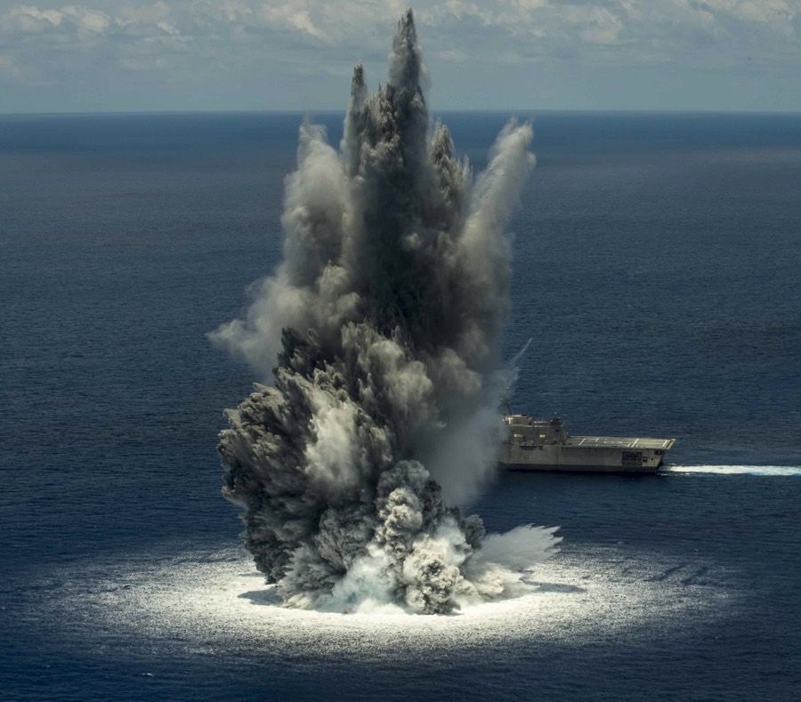 The combat ship, USS Jackson, completed its first of three scheduled shock trials in order to test the ship&#039;s ability to withstand the effects of nearby underwater explosion. Apparently, another shock test registered as an earthquake on July 16, 2016.