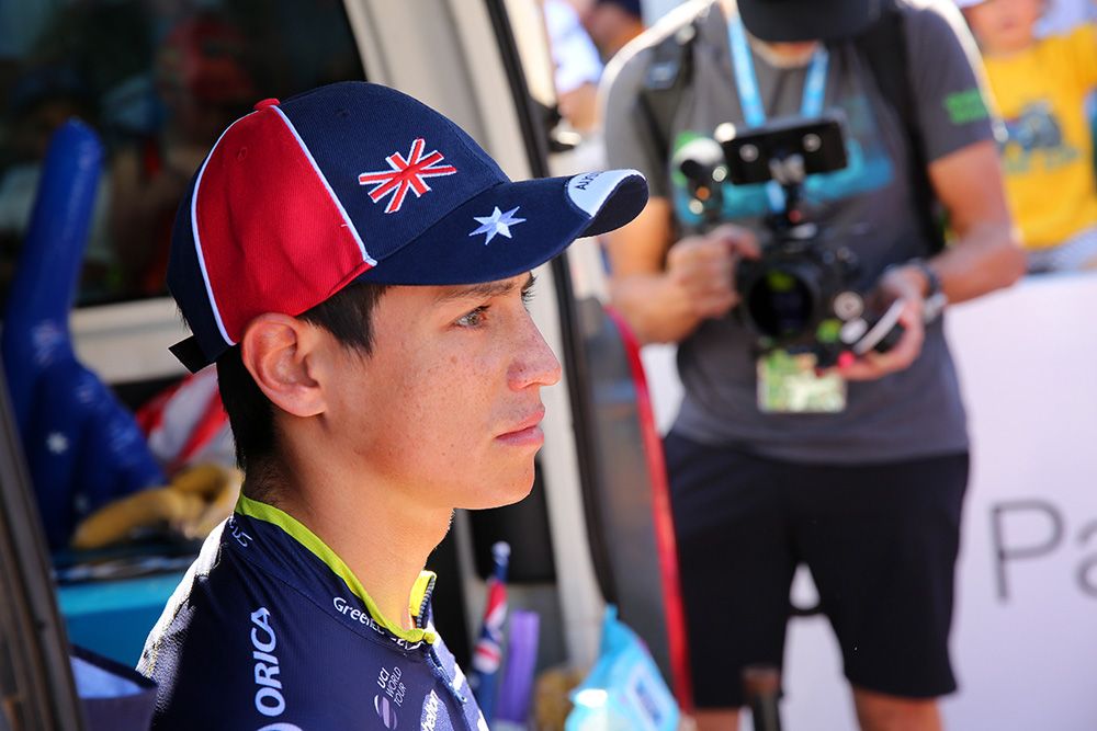 Esteban Chaves (Orica-Scott) seems happy to be in Australia