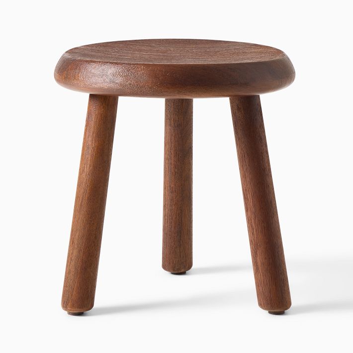 Colin King Acacia Wood 3-Leg Side Table (14")
