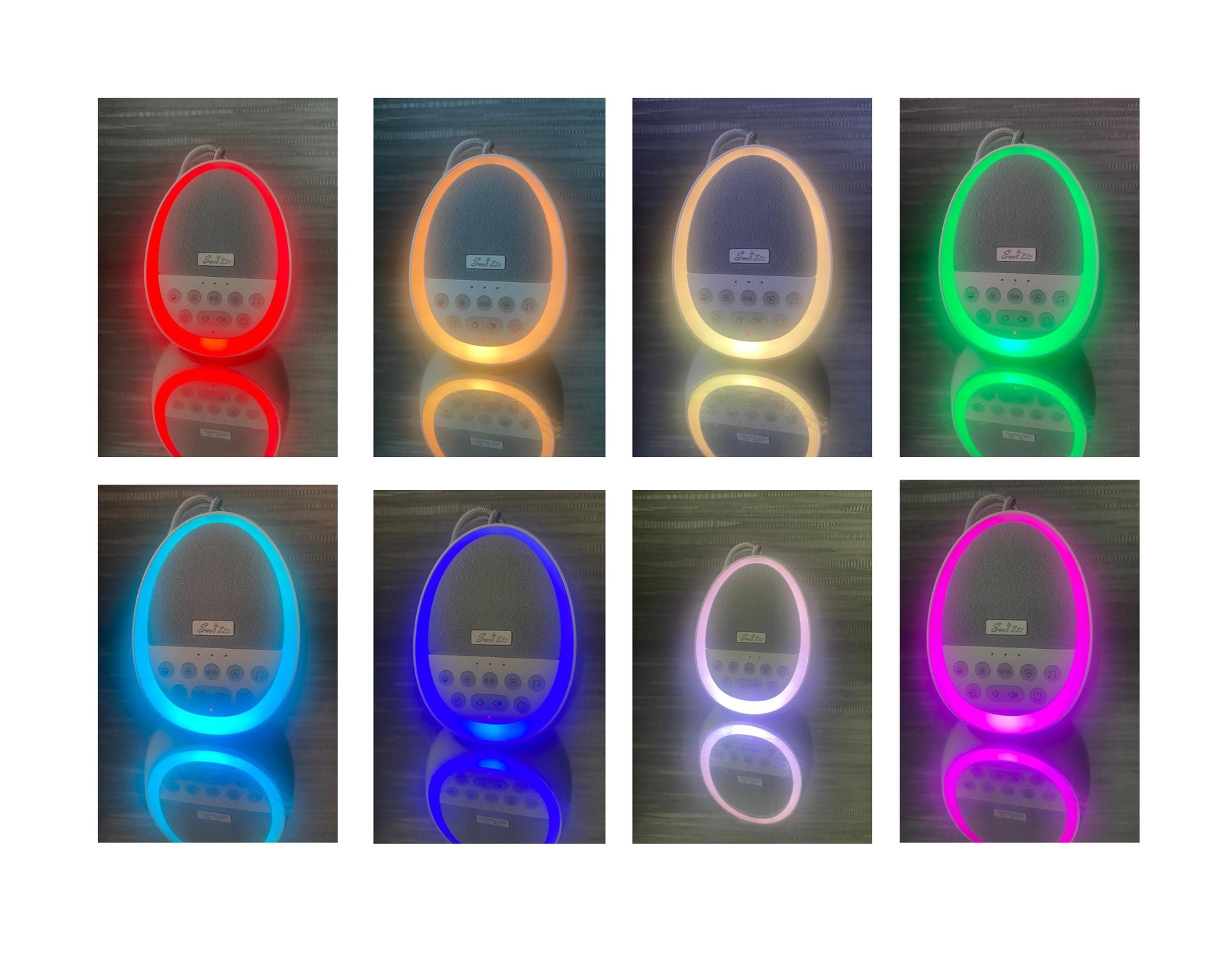 Delapan pilihan lampu malam pada mesin derau putih Sweet Zzz