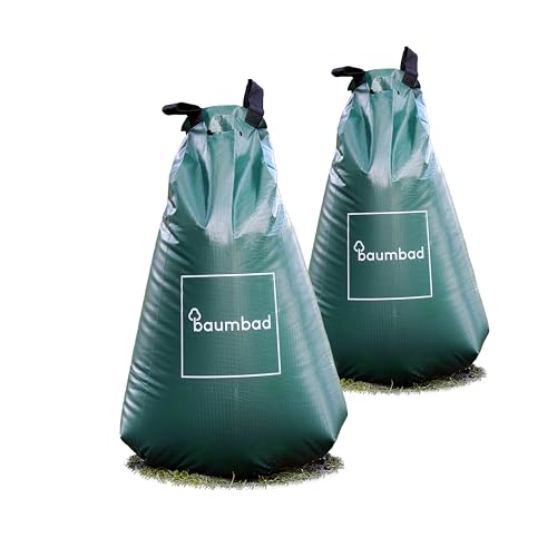 1 Premium Watering Bag 20 Gallons Pvc Uv Resistant Slow Release Watering Tree Bag in Green Visit the Baumbad Store (2, 20 Gallons)