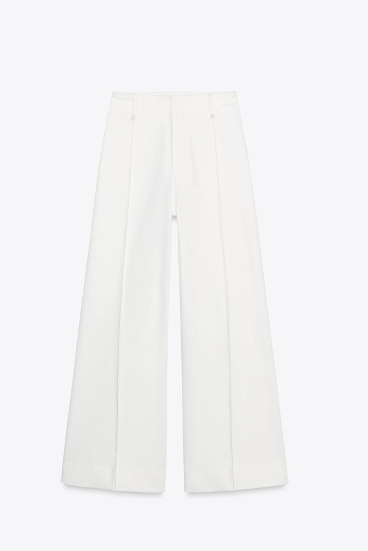 Zara, ZW Collection Tailored Wide Leg Hi-Rise Jeans 