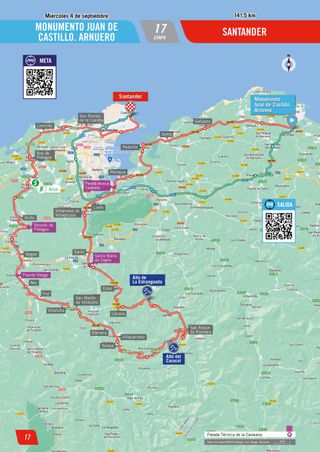 Vuelta a Espana 2024 stage 17 map