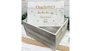 Wooden Amazon personalised Christmas Eve box