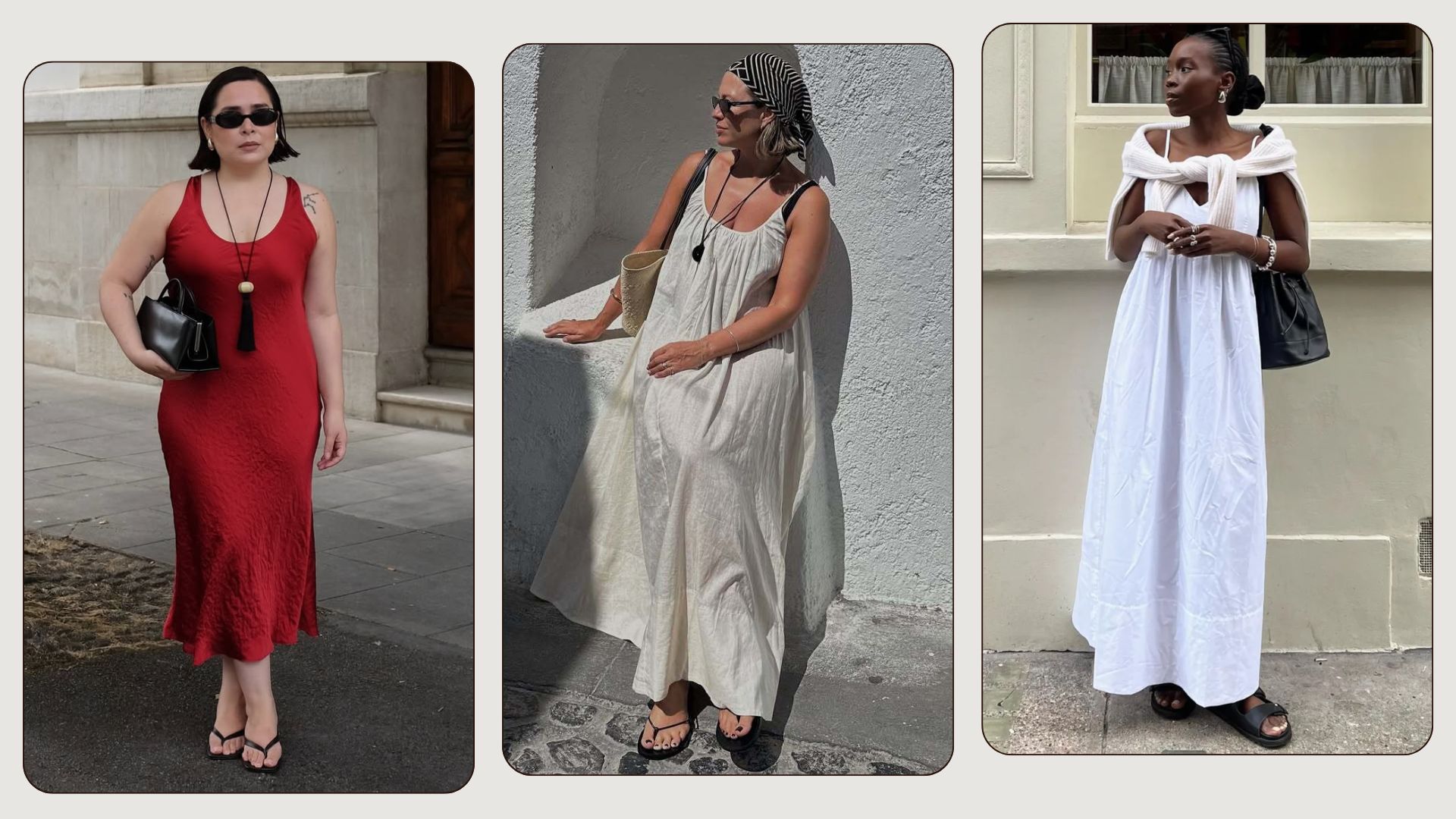 7 Simple Dress and Sandal Outfits I'll Be Rotating All Summer Long