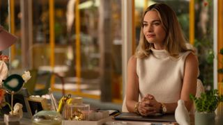 Whitney Wolfe Herd (Lily James) in a scene from "Swiped"