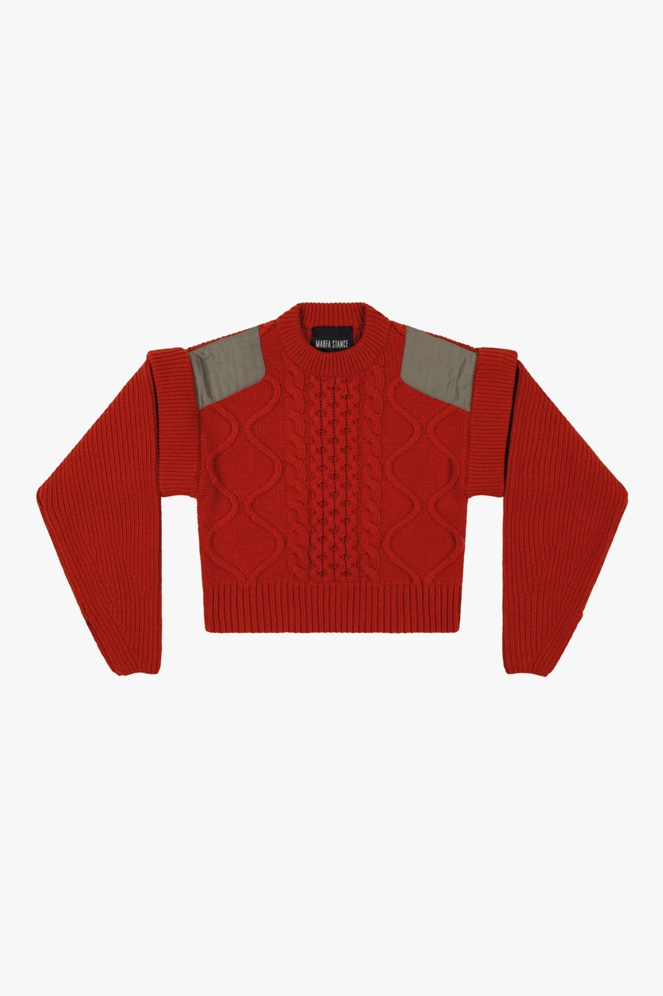 Cable Knit Crew Jumper - Amber - Amber / Xxs