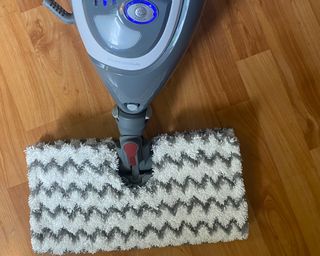 Image of Shark Floor & Handheld Steam Cleaner S6005UK steam cleaner being tested at home