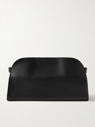 Margaux Buckled Leather Clutch
