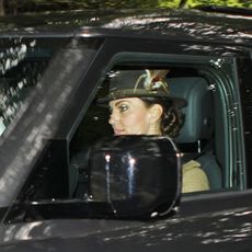 Kate Middleton arriving at church in Scotland