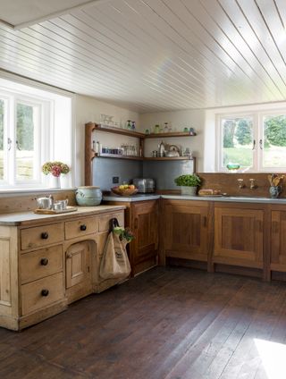 farmhouse wooden kitchen