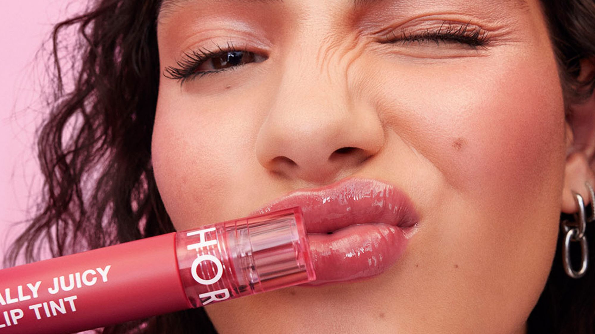 model with sephora collection lip tint