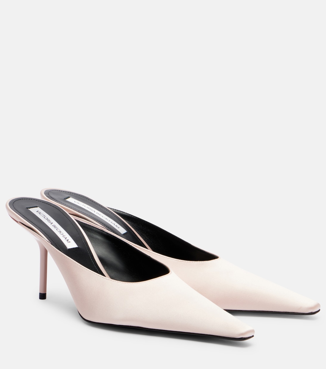 Sloan Satin Mules in Pink - Victoria Beckham