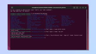 Screenshot showing how to find a file using Linux Command Line - Search a specific location