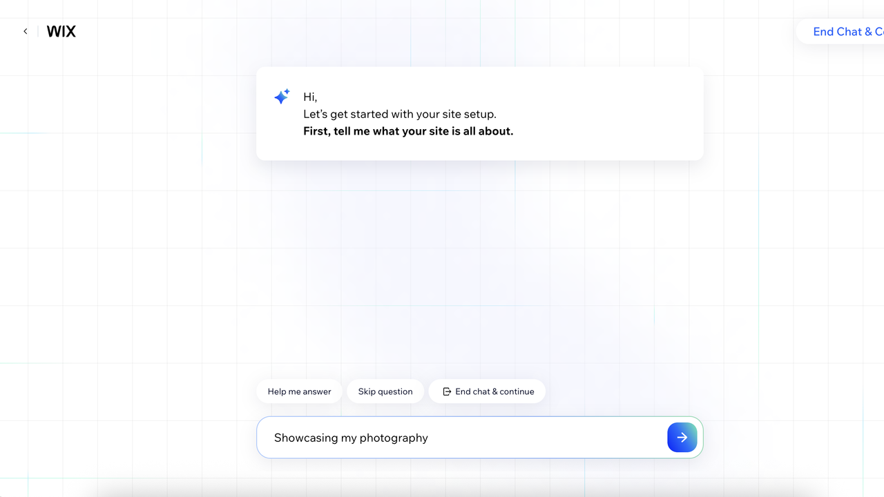Screenshot of Wix setup process