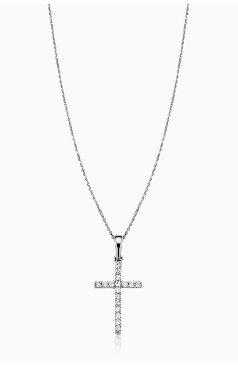 14k Gold Faith Diamond Cross Pendant Necklace