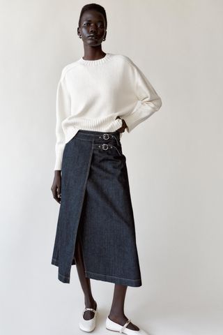 Z1975 Denim Crossover Skirt