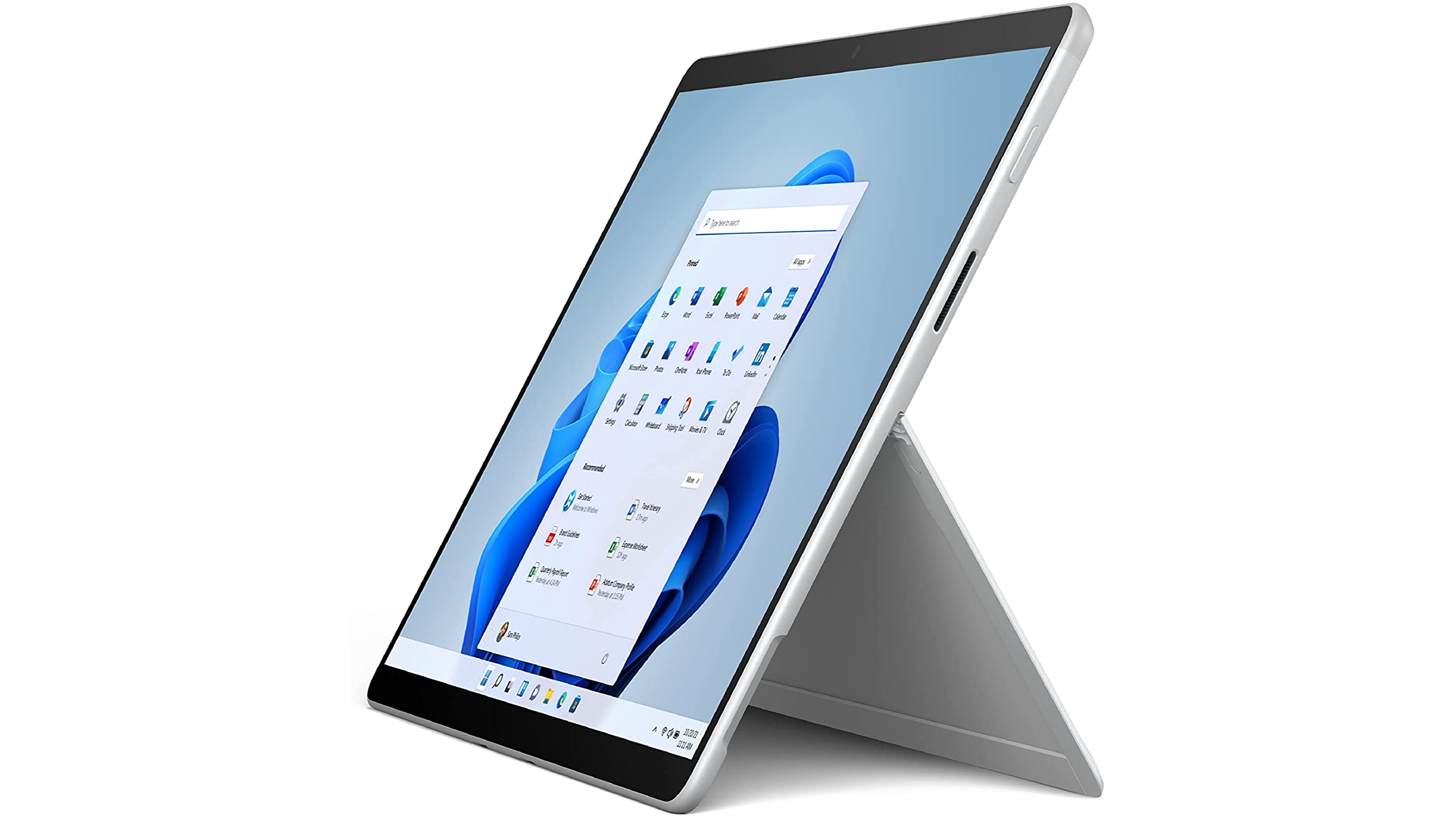 Microsoft Surface Pro X dengan latar belakang putih