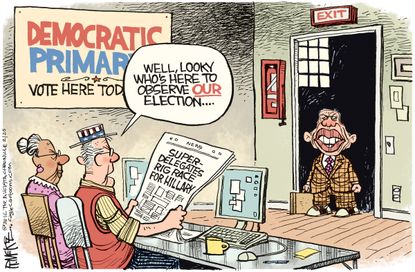 Political Cartoon U.S. DNC Decision 2016