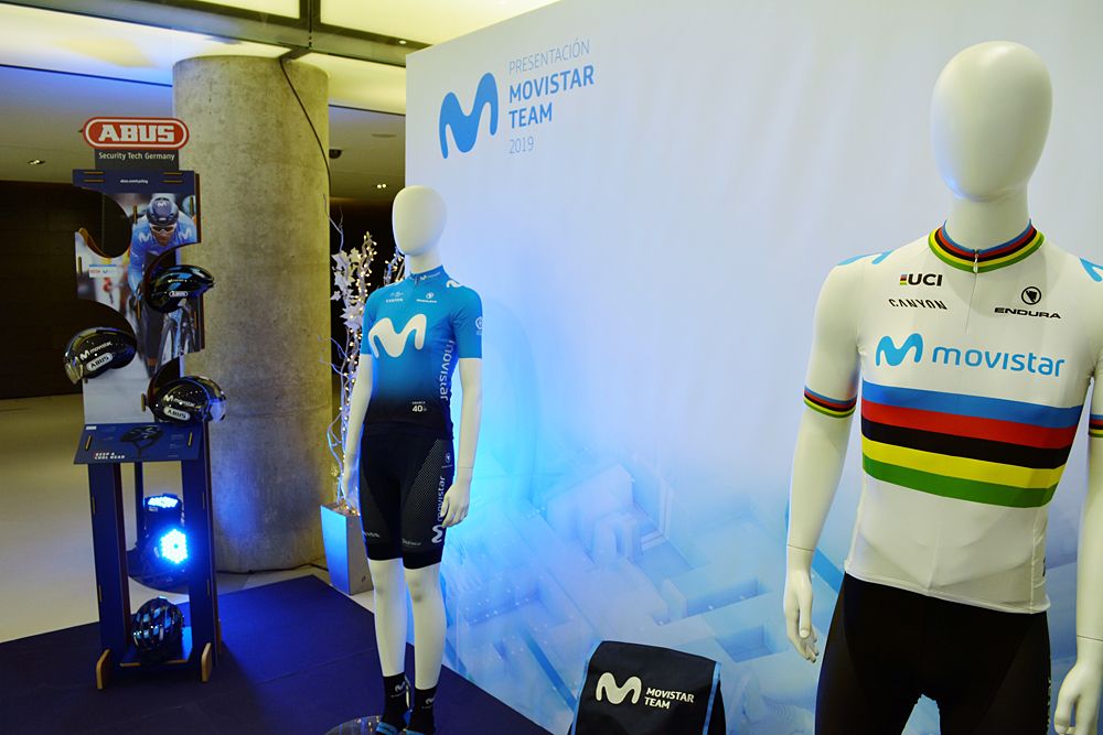 Movistar present 2019 men's and women's teams in Madrid - sponsor booths
