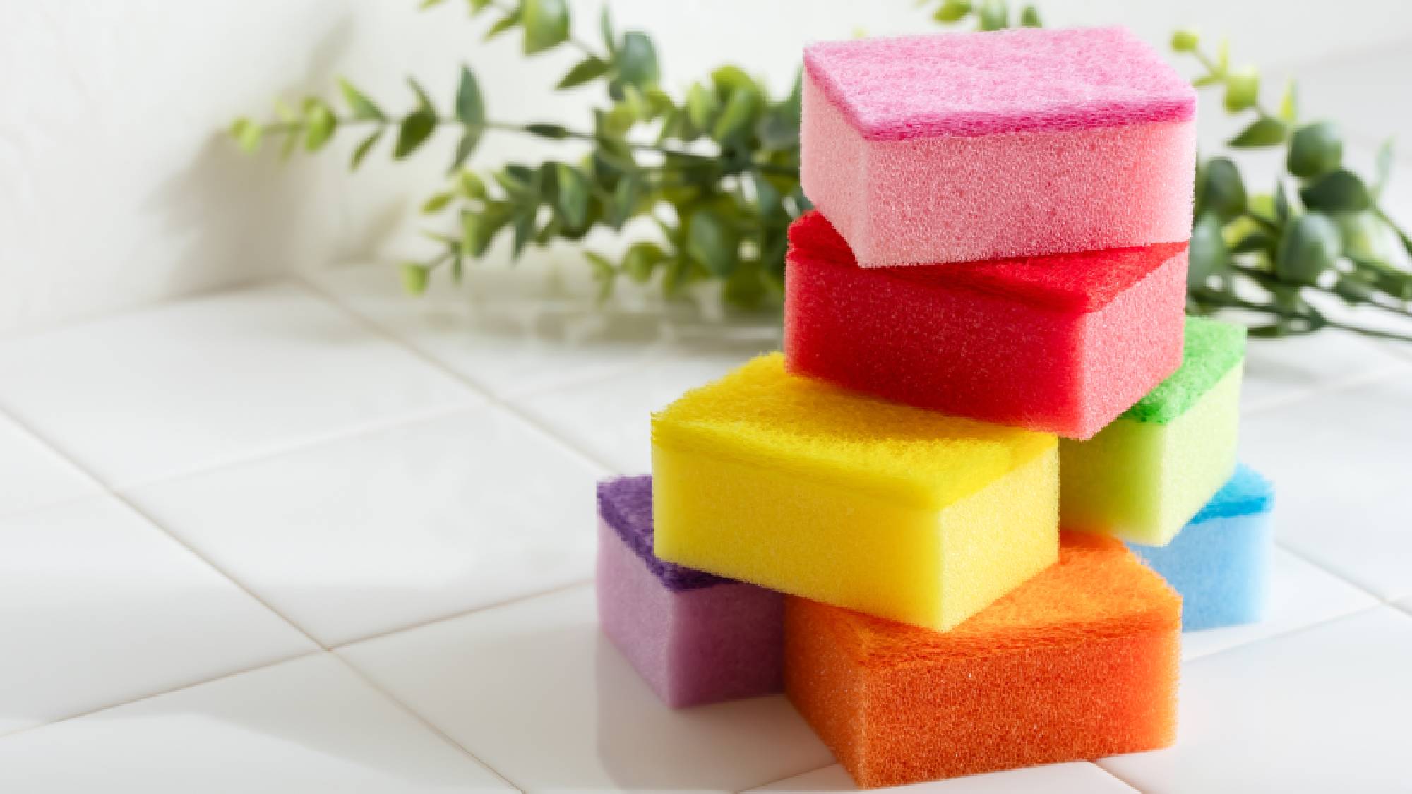 Dual-sided kitchen sponges