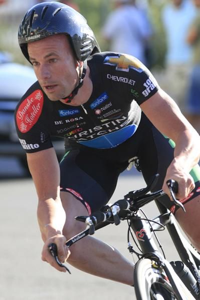 Stefan Schumacher (Christina Watches-Ofone) put in a strong ride, despite his wonky helmet position