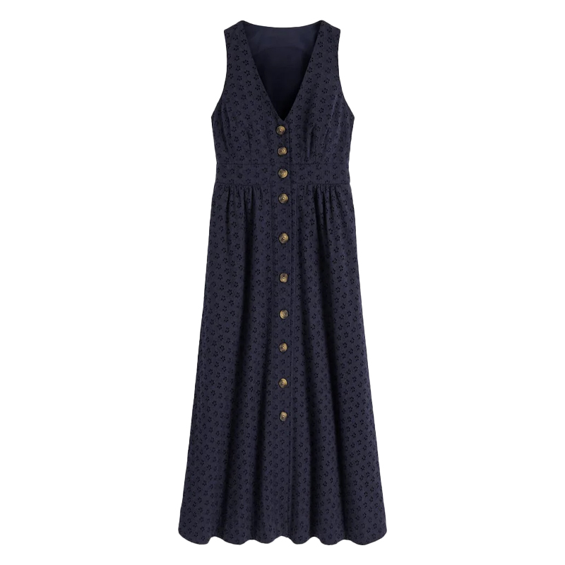 navy broderie anglaise dress, Boden